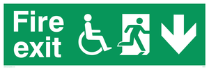 SD955: fire exit - disability safety sign