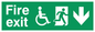 SD955: fire exit - disability safety sign