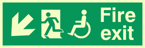 SD957: fire exit - disability safety sign