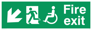 SD957: fire exit - disability safety sign