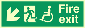 SD957: fire exit - disability safety sign