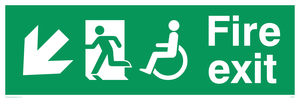 SD957: fire exit - disability safety sign