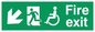 SD957: fire exit - disability safety sign
