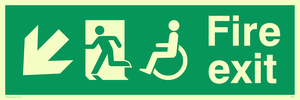 SD957: fire exit - disability safety sign