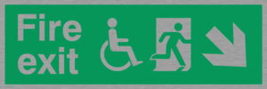 SD958: fire exit - disability safety sign