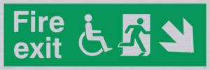 SD958: fire exit - disability safety sign
