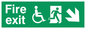 SD958: fire exit - disability safety sign