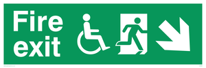 SD958: fire exit - disability safety sign
