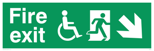SD958: fire exit - disability safety sign