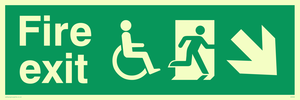 SD958: fire exit - disability safety sign