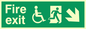 SD958: fire exit - disability safety sign