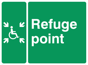 SD963: refuge point - disability safety sign