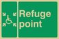 SD963: refuge point - disability safety sign