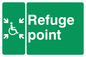 SD963: refuge point - disability safety sign