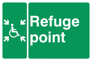 SD963: refuge point - disability safety sign