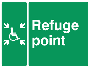 SD963: refuge point - disability safety sign
