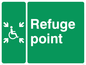 SD963: refuge point - disability safety sign