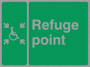 SD963: refuge point - disability safety sign