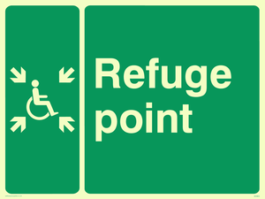 SD963: refuge point - disability safety sign