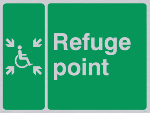 SD963: refuge point - disability safety sign