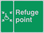 SD963: refuge point - disability safety sign