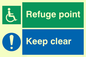 SD964: refuge point keep clear - disability safety sign