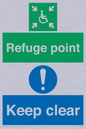 SD964: refuge point keep clear - disability safety sign