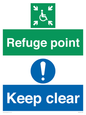 SD964: refuge point keep clear - disability safety sign