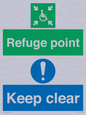 SD964: refuge point keep clear - disability safety sign