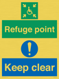SD964: refuge point keep clear - disability safety sign