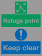 SD964: refuge point keep clear - disability safety sign