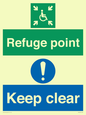 SD964: refuge point keep clear - disability safety sign