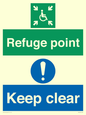 SD964: refuge point keep clear - disability safety sign