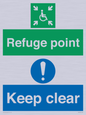 SD964: refuge point keep clear - disability safety sign