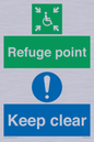 SD964: refuge point keep clear - disability safety sign