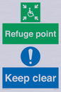 SD964: refuge point keep clear - disability safety sign