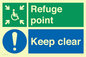 SD964: refuge point keep clear - disability safety sign