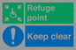 SD964: refuge point keep clear - disability safety sign