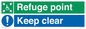 SD964: refuge point keep clear - disability safety sign
