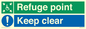 SD964: refuge point keep clear - disability safety sign