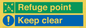 SD964: refuge point keep clear - disability safety sign