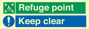 SD964: refuge point keep clear - disability safety sign