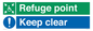 SD964: refuge point keep clear - disability safety sign
