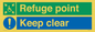 SD964: refuge point keep clear - disability safety sign