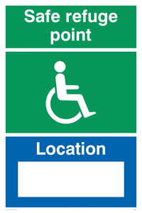 SD965: safe refuge point location - disability safety sign