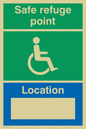 SD965: safe refuge point location - disability safety sign