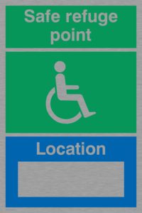 SD965: safe refuge point location - disability safety sign