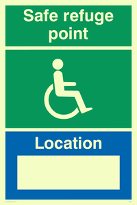 SD965: safe refuge point location - disability safety sign