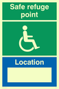 SD965: safe refuge point location - disability safety sign