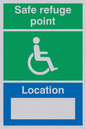 SD965: safe refuge point location - disability safety sign
